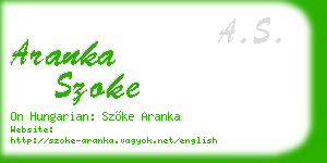 aranka szoke business card